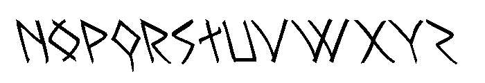 Rune Slasher Leftalic Font LOWERCASE