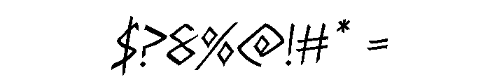 Rune Slasher Rotalic Font OTHER CHARS