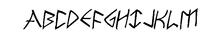 Rune Slasher Rotalic Font UPPERCASE