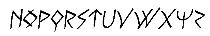 Rune Slasher Rotalic Font UPPERCASE