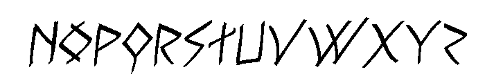 Rune Slasher Rotalic Font LOWERCASE