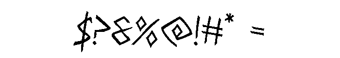 Rune Slasher Rotated 2 Font OTHER CHARS
