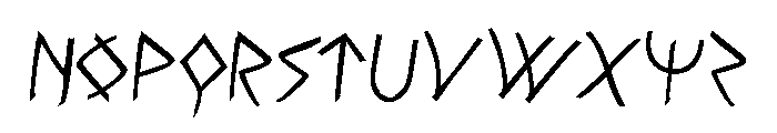 Rune Slasher Rotated 2 Font UPPERCASE