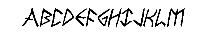 Rune Slasher Semi-Bold Italic Font UPPERCASE