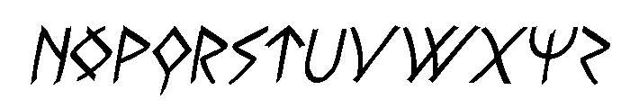 Rune Slasher Semi-Bold Italic Font UPPERCASE