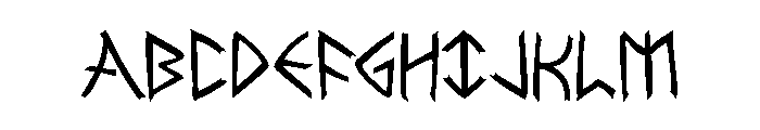 Rune Slasher Semi-Bold Font UPPERCASE
