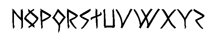 Rune Slasher Semi-Bold Font LOWERCASE