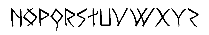 Rune Slasher Font LOWERCASE