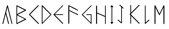 Runeicity DecorativeRegular Font UPPERCASE