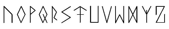 Runeicity DecorativeRegular Font LOWERCASE