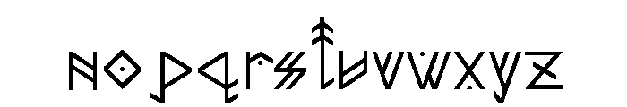 Runicesque Font LOWERCASE