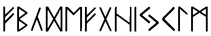 Runico Regular Font UPPERCASE
