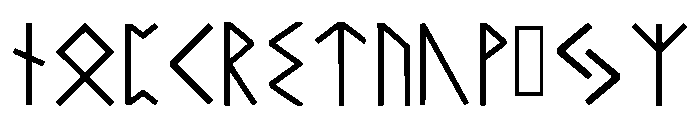 Runico Regular Font UPPERCASE