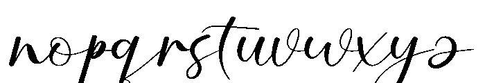 Running Font LOWERCASE