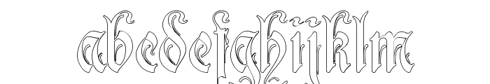 Ruritania-Outline Font LOWERCASE