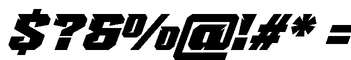 Rush Driver Italic Font OTHER CHARS