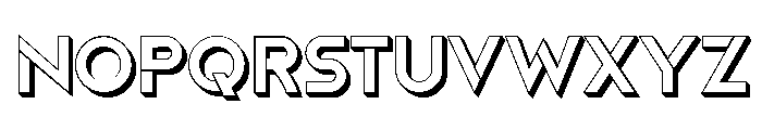 Russian Literature Hollow Font UPPERCASE