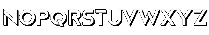 Russian Literature Hollow Font LOWERCASE