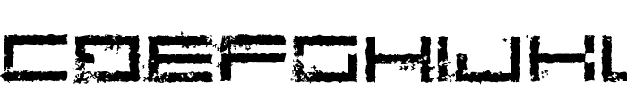 Rusting Robotica Font UPPERCASE