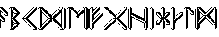 rune script Regular Font UPPERCASE