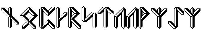 rune script Regular Font UPPERCASE