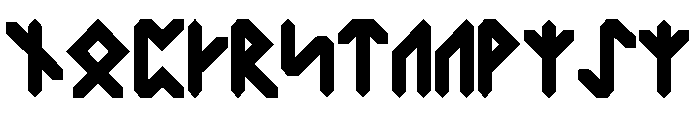 rune script Regular Font LOWERCASE