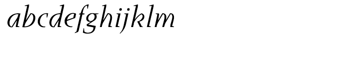 Runa Serif Italic Font LOWERCASE
