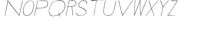 Rustick Thin Italic Font LOWERCASE