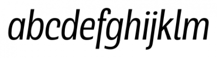 Rude Condensed Light Italic Font LOWERCASE