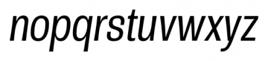 Rude Condensed Light Italic Font LOWERCASE