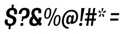 Rude Condensed Medium Italic Font OTHER CHARS