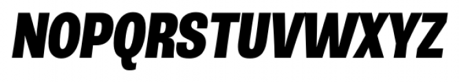 Rude Extra Condensed Black Italic Font UPPERCASE