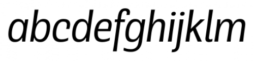 Rude Semi Condensed Light Italic Font LOWERCASE