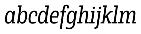 Rude Slab Condensed Light Italic Font LOWERCASE