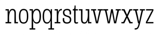 Rude Slab Condensed Thin Font LOWERCASE