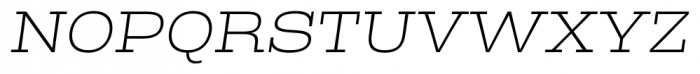 Rude Slab Extra Wide Thin Italic Font UPPERCASE