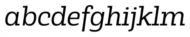 Rude Slab Light Italic Font LOWERCASE