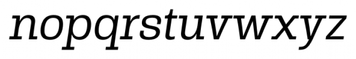 Rude Slab Light Italic Font LOWERCASE