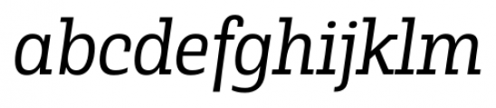 Rude Slab SemiCondensed Light Italic Font LOWERCASE