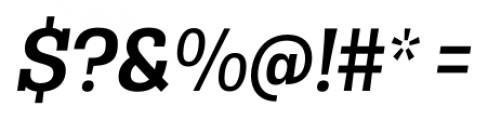 Rude Slab SemiCondensed Medium Italic Font OTHER CHARS