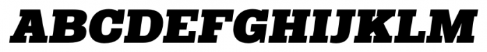 Rude Slab SemiWide Black Italic Font UPPERCASE