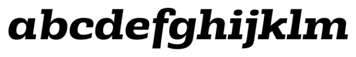 Rude Slab SemiWide Bold Italic Font LOWERCASE