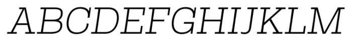 Rude Slab SemiWide Thin Italic Font UPPERCASE