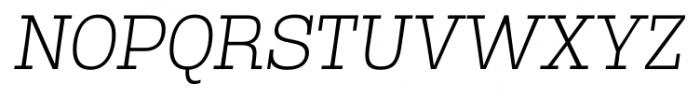 Rude Slab Thin Italic Font UPPERCASE