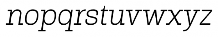 Rude Slab Thin Italic Font LOWERCASE