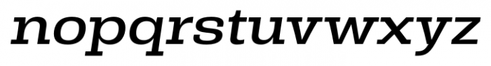 Rude Slab Wide Book Italic Font LOWERCASE