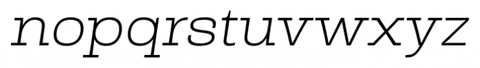 Rude Slab Wide Thin Italic Font LOWERCASE