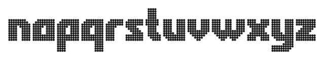 Rukyltronic Circle Font LOWERCASE