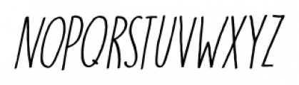 Running Hipster Italic Font LOWERCASE