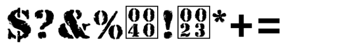 Rubber Stamp Regular Font OTHER CHARS